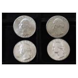 (2) 1964 P, (2) 1964 D WASH. QUARTERS 90%