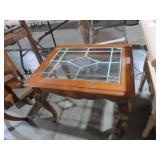 QUEEN ANNE LEG GLASS TOP END TABLE