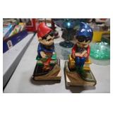 VINTAGE READING GNOMES BOOKENDS