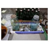 GREEN JARS & ALL ZINC LIDS