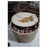 SEWING BOX W/ CONTENTS