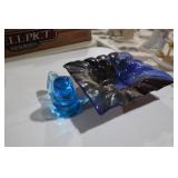 ART GLASS BIRD & ASH TRAY