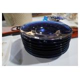 COBALT BLUE GLASS PLATES