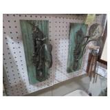 (2) CAST IRON BUTTERFLY PLANT HANGERS