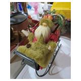 SANTA CLAUS IN METAL SLEIGH