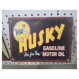 METAL HUSKY GAS & MOTOR OIL ADV. SIGN