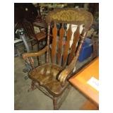 LARGE STENCILED BACK ROCKER