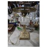 NICE HEAVY HOBNAIL ELECTRIFIED OIL LAMP NO SHADE