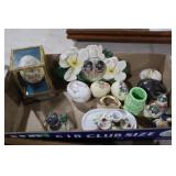 DECOR EGGS, ORNAMENTS, PORCELAIN, MISC