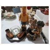 RESIN CHIEF STATUE, BABY SHOES , FIGURINE