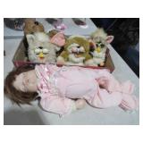 COLLECTION OF FURBIES, ET DOLL & PORCELAIN DOLL