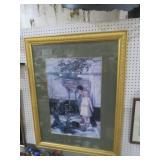 GOLD ORNATE FRAMED CHILDRENS PRINT