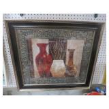 UNIQUE FRAMED STILL LIFE POTTTERY PRINT