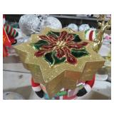 UNIQUE GOLDTONE DECORATED STAR BOX