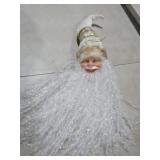 WALL HANGING SANTA FACE W/ GLITTER