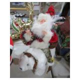 CHRISTMAS SANTA RIDING A POLAR BEAR