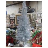 SILVER TINSEL TREE