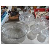 COLL. CRYSTAL CANDY DISHES & MISC