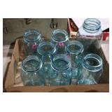 COLL. BALL BLUE GLASS MASON JARS