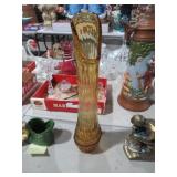 16 INCH L.E. SMITH SOLIATORE AMBER SWUNG VASE