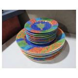 15 PC CHRISTMAS PINE & SUGAR PLUM DISHES