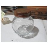 THE NUT HOUSE GLASS ADV STORE JAR