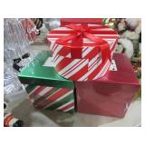 (3) STACKING CHRISTMAS DECOR BOXES