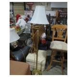 BRASS FLOOR LAMP W/ SHADE