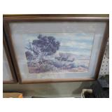 FRAMED ARTIST SIGNED DEER  PRINT