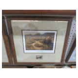 FRAMED MOOSE PRINT & STAMP - TO CLOSE FOR COMFORT