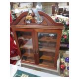 VTG WOOD  WALL CURIO CABINET