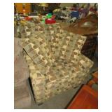 UNIQUE CLOTH ARM CHAIR W/ PILLOWS