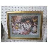 GOLD FRAMED VICTORIAN DINNER PARTY PRINT