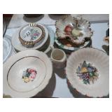 HUGE COLL. HANDPAINTED PLATES, ASHTRAYS,BOWLS & MI