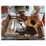 COLL. RABBIT CANDLE HOLDER, TEAPOT & MISC