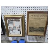 (2) FRAMED ADV. PIECES