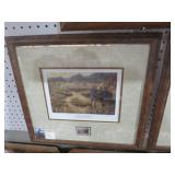 FRAMED MOOSE PRINT & STAMP - TO CLOSE FOR COMFORT