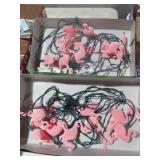 (2) SETS OF PINK FLAMINGO LIGHTS
