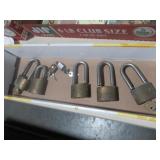 COLLECTION OF BRASS LOCKS