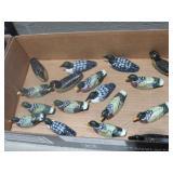 (16) WOOD CARVED PAINTED DUCKS