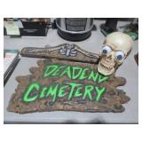 SKULL & CEMETARY SIGN