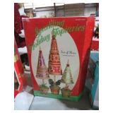 3PC  SPARKLING HOLIDAY TOPIARIES