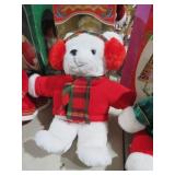 STUFFED CHRISTMAS BEAR W/ EAR MUFFS