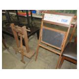 CHILDS FOLDING CHALKBOARD & PRIMITVE PIECE