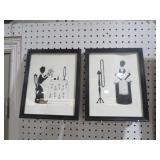 (2) FRAMED SILHOUETTE PRINTS