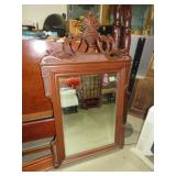 CHERRY CARVED BEVELED WALL MIRROR
