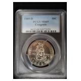 1989 D CONGRESSIONAL HALF DOLLAR GRADED PCGS MS69