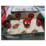 RUBY RED & CLEAR CORDIALS