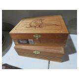 (2) VINTAGE WOOD CIGAR BOXES