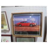 FRAMED SPORTCARS CLOCK